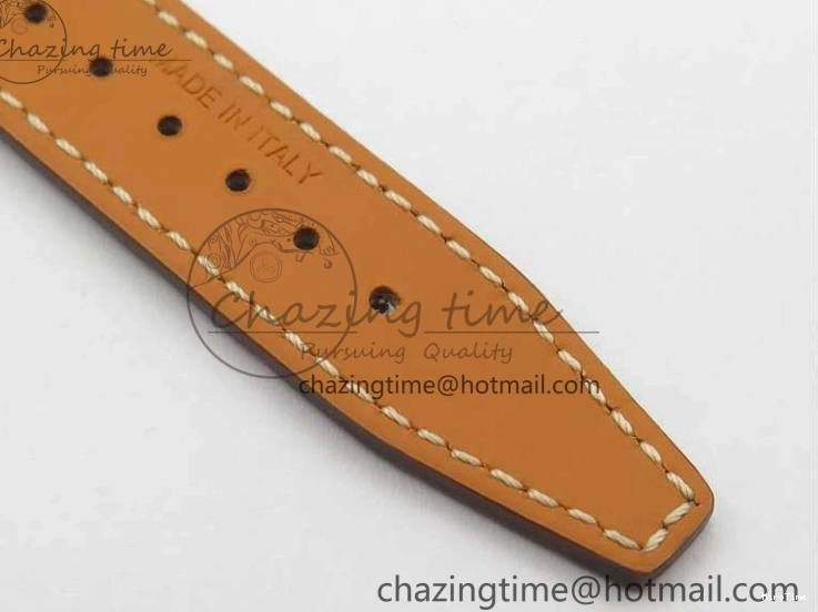 MIROTIME 0227 Attractive Portofino 37mm SS V7F 1:1 Best Edition Gray Dial Diamonds Bezel on Gray Leather Strap A 7091